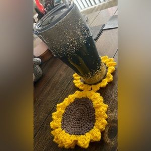 Handmade Sunflower coasters